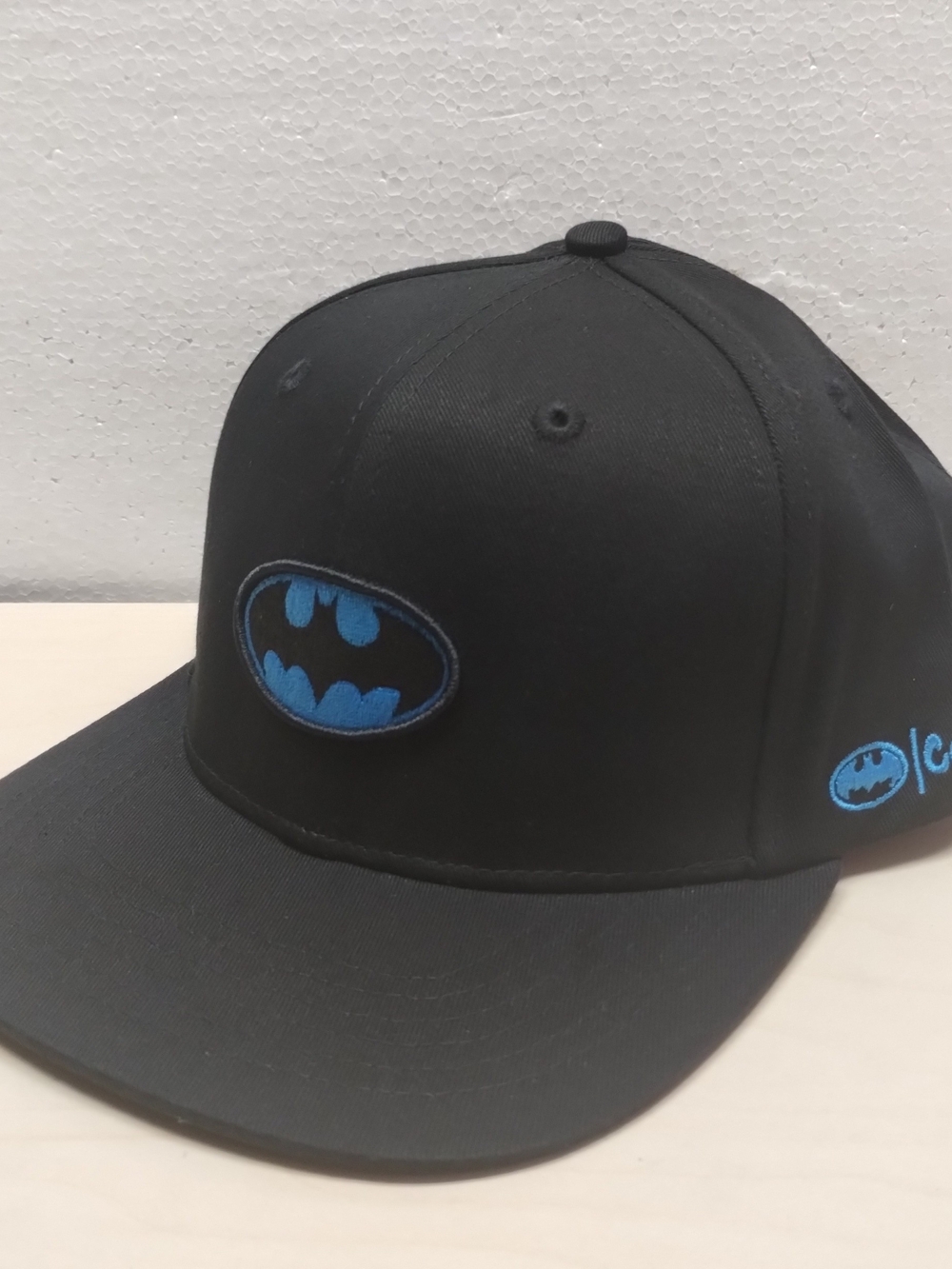 Cookies x Batman Black Snapback Hat Steel Blue Logo Baseball Cap 420 DC Comics